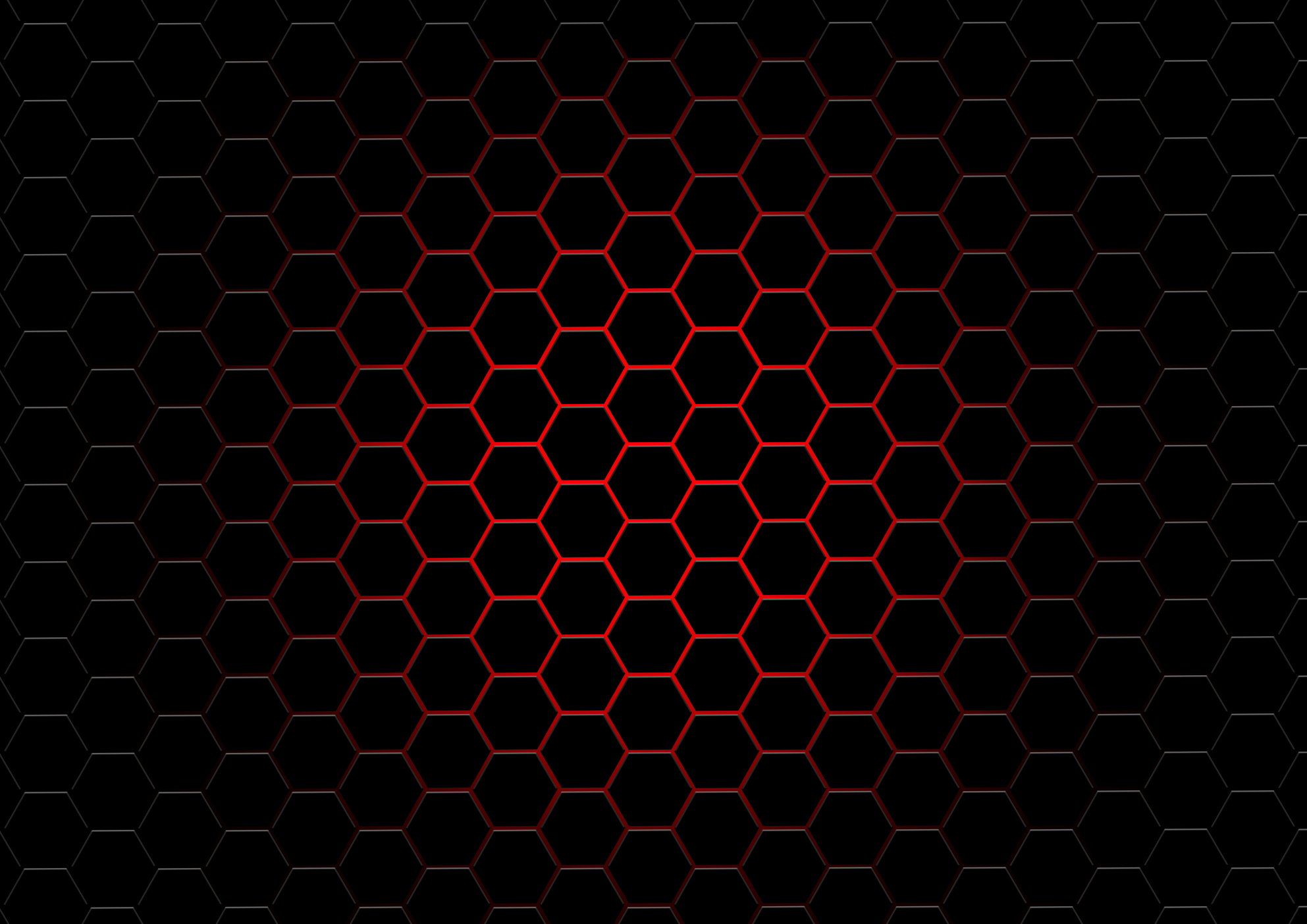 Red Hexagonal Pattern on Black Background